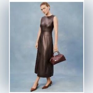 NWT Ann Taylor Vegan Leather Dress, Size 4.